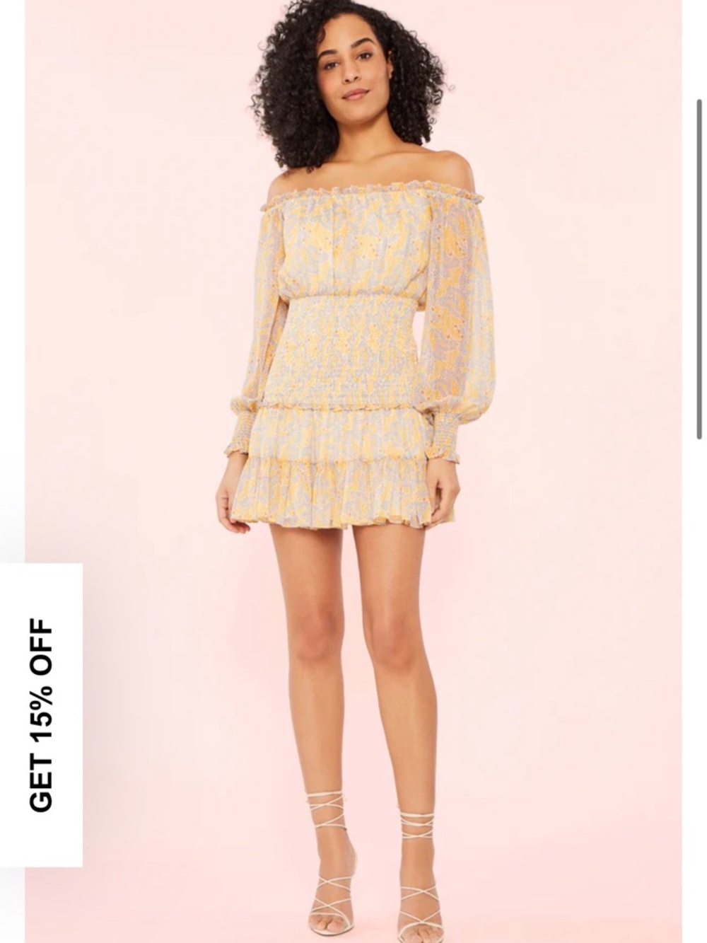 Likely Mini Indica Dress Floral Off-Shoulder Smocked Mini Skirt